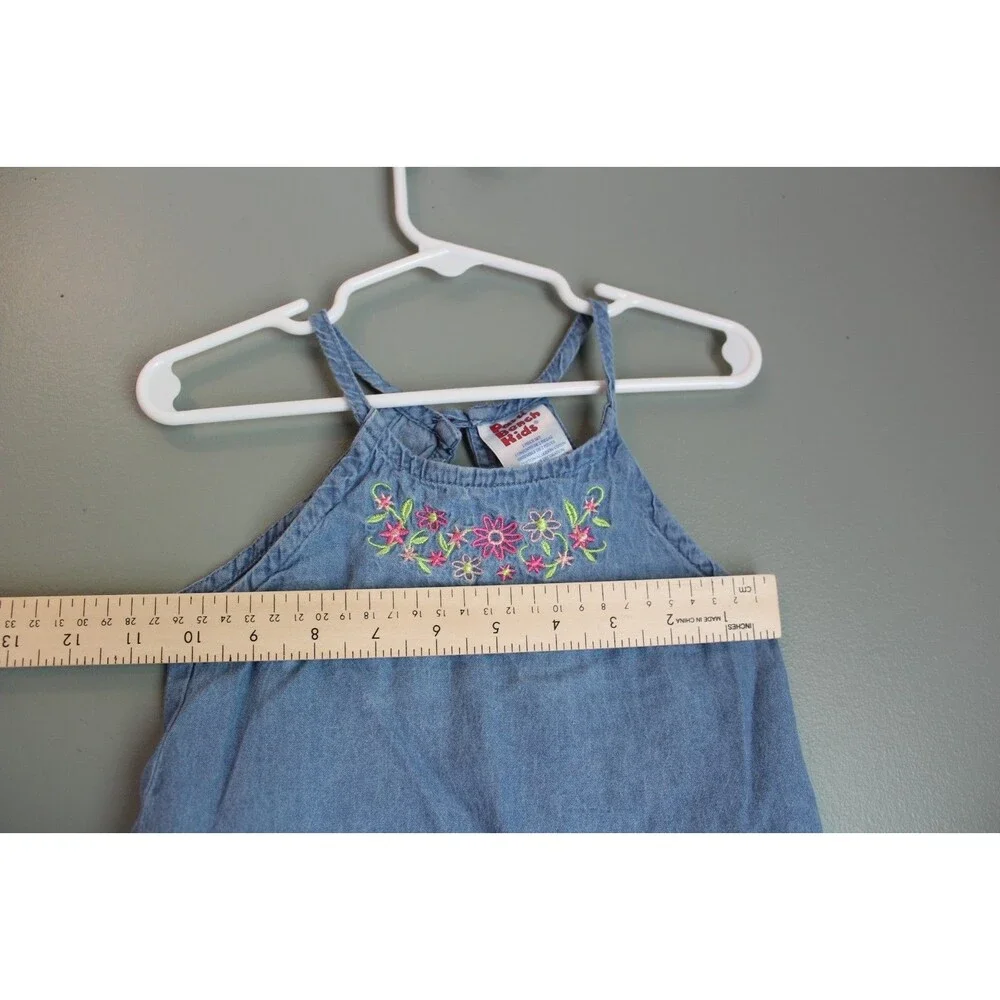 Park Bench Kids Floral Demin Spaghetti Strap Top Baby 24M